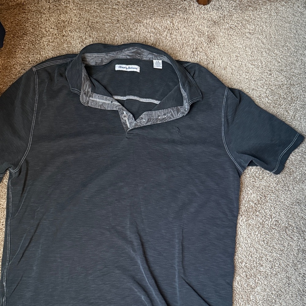 Tommy Bahama Dark Gray Polo Shirt